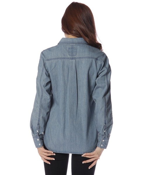 Ray BEAMS（レイビームス）の「Ray BEAMS / ステッチワーク デニムシャツ（シャツ/ブラウス・レディース・ブルー系その他・ONE SIZE）」の5枚目の写真