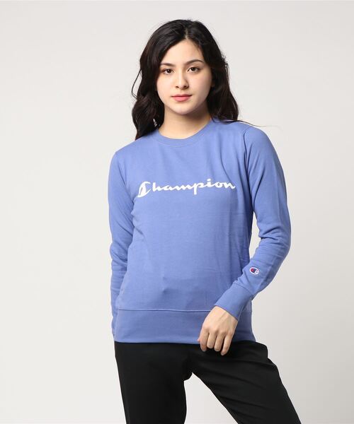 Champion（チャンピオン）の「【Champion/チャンピオン】レディース クルーネックスウェットシャツ（スウェット・レディース・ネイビー/ホワイト/ブラック/グレー/レッド系その他7/キャメル/オートミール/ブルー系その他5/イエロー系その他7/グリーン系その他2/バーガンディー・LARGE/MEDIUM）」の7枚目の写真