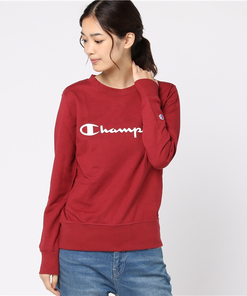 Champion（チャンピオン）の「【Champion/チャンピオン】レディース クルーネックスウェットシャツ（スウェット・レディース・ネイビー/ホワイト/ブラック/グレー/レッド系その他7/キャメル/オートミール/ブルー系その他5/イエロー系その他7/グリーン系その他2/バーガンディー・LARGE/MEDIUM）」の11枚目の写真