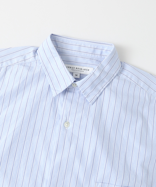URBAN RESEARCH(アーバンリサーチ)の「UR ワイドボックスストライプシャツ(シャツ/ブラウス・メンズ・グレー系その他/ブルー系その他/ネイビー・MEDIUM/LARGE)」の14枚目の写真