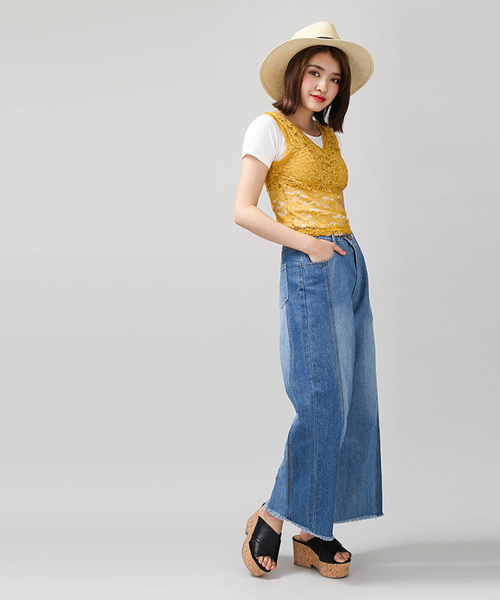 WEGO（ウィゴー）の「WEGO/カップインレースタンクトップ（タンクトップ・レディース・ブラック/オフホワイト/マスタード/ライトパープル・FREE）」の22枚目の写真