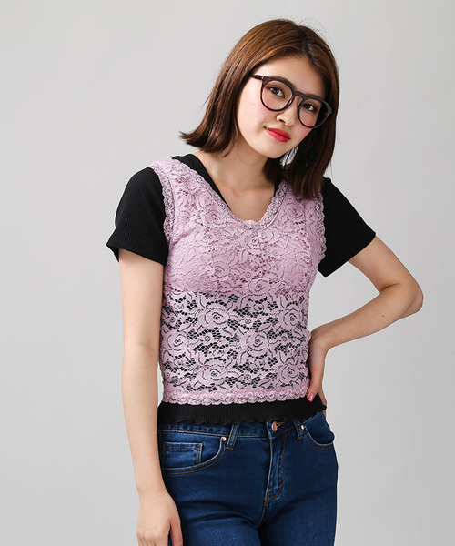 WEGO（ウィゴー）の「WEGO/カップインレースタンクトップ（タンクトップ・レディース・ブラック/オフホワイト/マスタード/ライトパープル・FREE）」の17枚目の写真