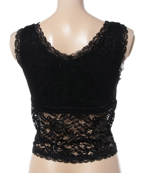 WEGO（ウィゴー）の「WEGO/カップインレースタンクトップ（タンクトップ・レディース・ブラック/オフホワイト/マスタード/ライトパープル・FREE）」の5枚目の写真