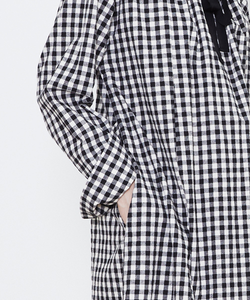 POU DOU DOU(プードゥドゥ)の「ロングスリーブ2wayシャツワンピ(シャツワンピース・レディース・グリーン/ブラック/インディゴブルー・3)」の13枚目の写真