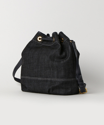 美品ブルーレーベルクレストブリッジデニムバッグ 巾着2WAY ショルダー