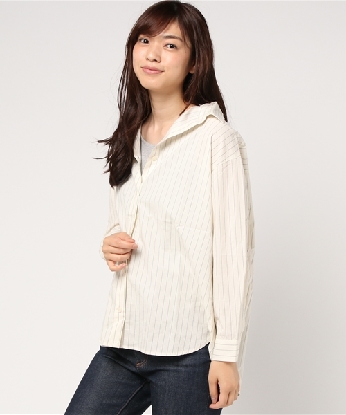 earth music&ecology（アースミュージックアンドエコロジー）の「【 SETアイテム 】SET2点 2wayカシュクールシャツ+タンクトップ（シャツ/ブラウス・レディース・ライトグレー/ネイビー/オフホワイト・FREE）」の15枚目の写真