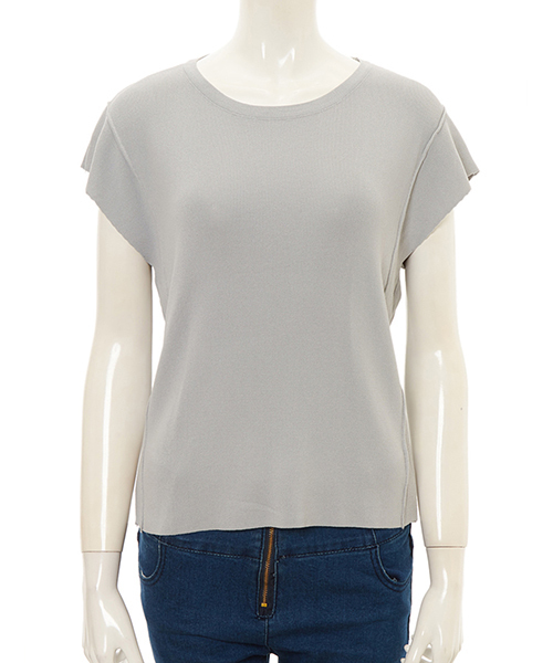 fifth(フィフス)の「クルーネックカットオフニット(ニット/セーター・レディース・テラコッタ/ホワイト/グレー/ブラック/ベージュ/イエロー・MEDIUM)」の4枚目の写真