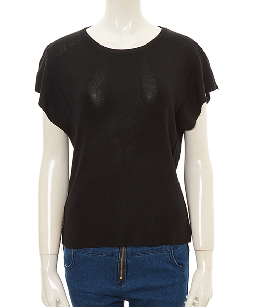 fifth(フィフス)の「クルーネックカットオフニット(ニット/セーター・レディース・テラコッタ/ホワイト/グレー/ブラック/ベージュ/イエロー・MEDIUM)」の3枚目の写真