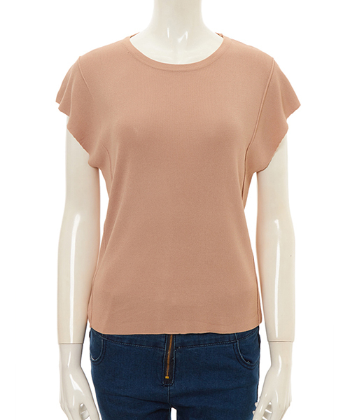 fifth(フィフス)の「クルーネックカットオフニット(ニット/セーター・レディース・テラコッタ/ホワイト/グレー/ブラック/ベージュ/イエロー・MEDIUM)」の8枚目の写真