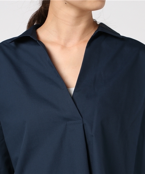 ivory court（アイボリーコート）の「ブロードヌキエリシャツプルオーバー◆（シャツ/ブラウス・レディース・ベージュ/ネイビー/ブラウン・FREE）」の7枚目の写真