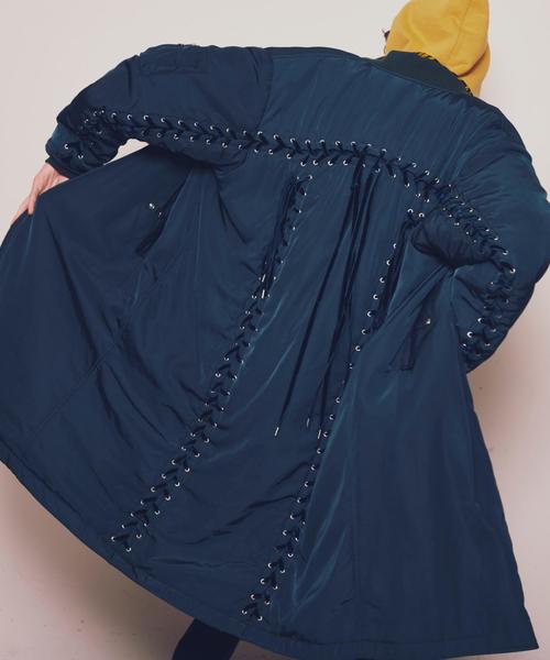 G.V.G.V.(ジーヴィージーヴィー)の「<G.V.G.V.> LACEUP MA-1 COAT/コート □□ ◆(MA-1・メンズ・ブラック/オリーブ・38/42/40)」の1枚目の写真