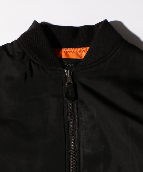 G.V.G.V.(ジーヴィージーヴィー)の「<G.V.G.V.> LACEUP MA-1 COAT/コート □□ ◆(MA-1・メンズ・ブラック/オリーブ・38/42/40)」の9枚目の写真