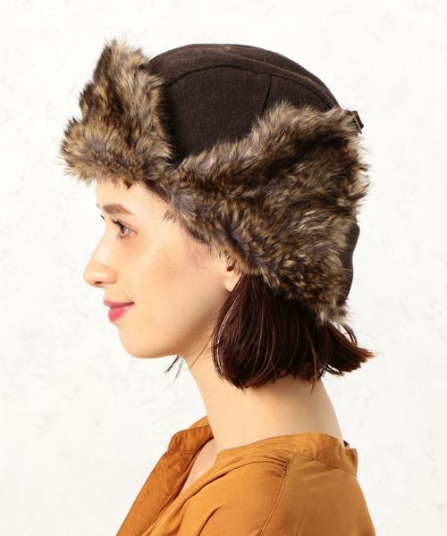 green label relaxing(グリーンレーベルリラクシング)の「CB ボアフライトキャップBR(キャップ・レディース・ブラウン・FREE)」の7枚目の写真