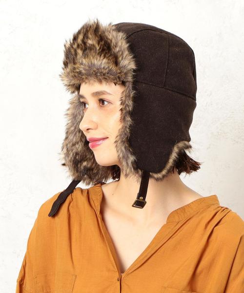 green label relaxing(グリーンレーベルリラクシング)の「CB ボアフライトキャップBR(キャップ・レディース・ブラウン・FREE)」の8枚目の写真