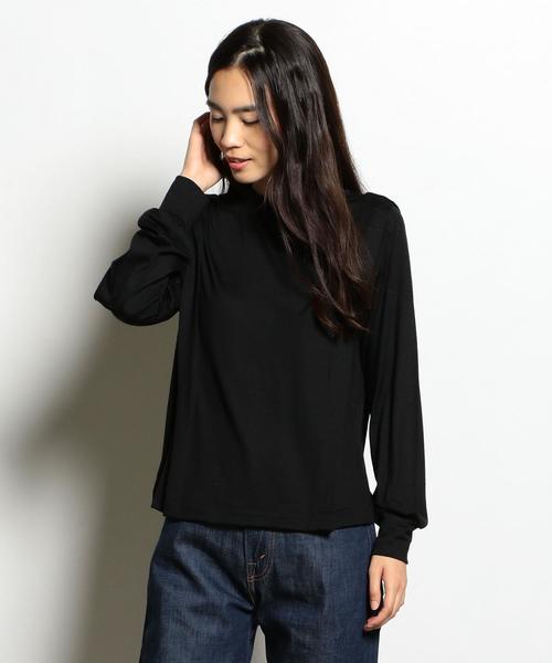 EN ROUTE(アンルート)の「ウォッシャブルウールボックスプリーツカットソー ◆(Tシャツ/カットソー・レディース・オフホワイト/ブラック/ライトグレー・FREE)」の3枚目の写真