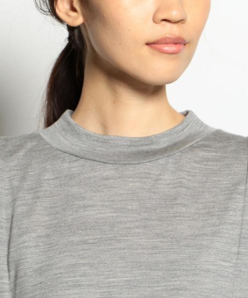 EN ROUTE(アンルート)の「ウォッシャブルウールボックスプリーツカットソー ◆(Tシャツ/カットソー・レディース・オフホワイト/ブラック/ライトグレー・FREE)」の15枚目の写真