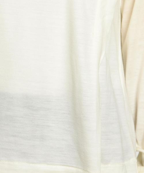 EN ROUTE(アンルート)の「ウォッシャブルウールボックスプリーツカットソー ◆(Tシャツ/カットソー・レディース・オフホワイト/ブラック/ライトグレー・FREE)」の8枚目の写真