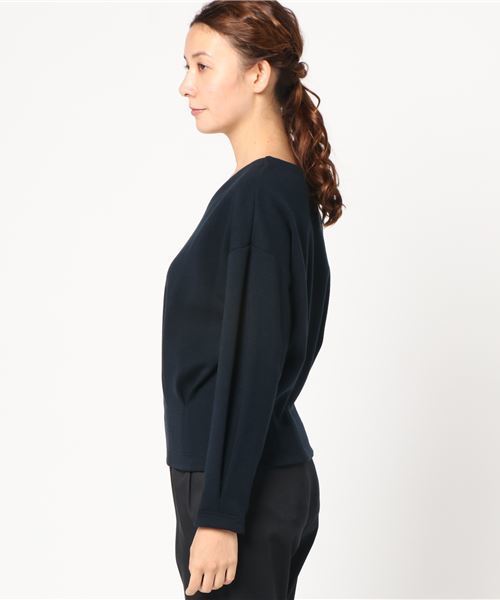 RIVE DROITE（リヴドロワ）の「ポンチコルセット風プルオーバー（Tシャツ/カットソー・レディース・ベージュ/ネイビー・FREE）」の4枚目の写真