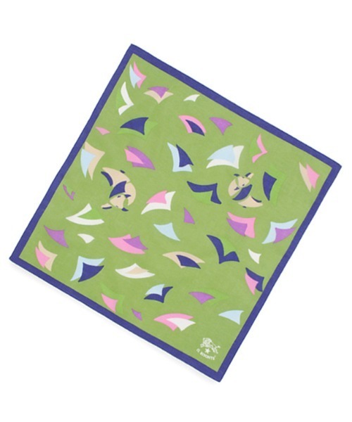 IL BISONTE（イルビゾンテ）の「IL BISONTE / BANDANA（バンダナ/スカーフ・レディース・ネイビー/グリーン/ライトグリーン/ワイン・FREE）」の3枚目の写真