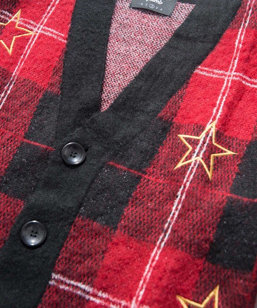 glamb(グラム)の「Wendy check cardigan / ウェンディチェックカーディガン(カーディガン/ボレロ・メンズ・ネイビー/レッド・0/1/2/3/4)」の12枚目の写真