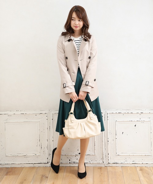 Honeys（ハニーズ）の「ワッフルプルオーバー（Tシャツ/カットソー・レディース・オフホワイト/ホワイト×ネイビー/ブラック/ピンク/杢グレー・L/M/S）」の10枚目の写真