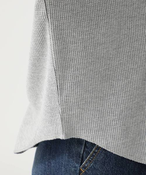 Honeys（ハニーズ）の「ワッフルプルオーバー（Tシャツ/カットソー・レディース・オフホワイト/ホワイト×ネイビー/ブラック/ピンク/杢グレー・L/M/S）」の15枚目の写真