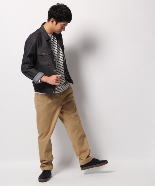 GLOBAL WORK（グローバルワーク）の「DENIM Gジャン/777828（デニムジャケット・メンズ・ネイビー/ブルー・LARGE/MEDIUM/SMALL/X-LARGE）」の4枚目の写真