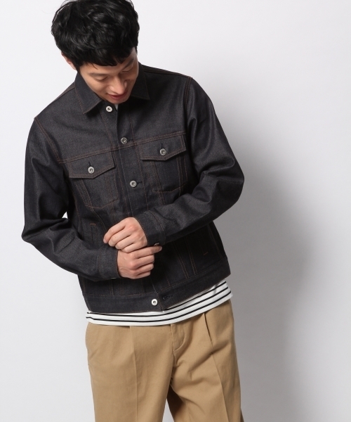 GLOBAL WORK（グローバルワーク）の「DENIM Gジャン/777828（デニムジャケット・メンズ・ネイビー/ブルー・LARGE/MEDIUM/SMALL/X-LARGE）」の6枚目の写真