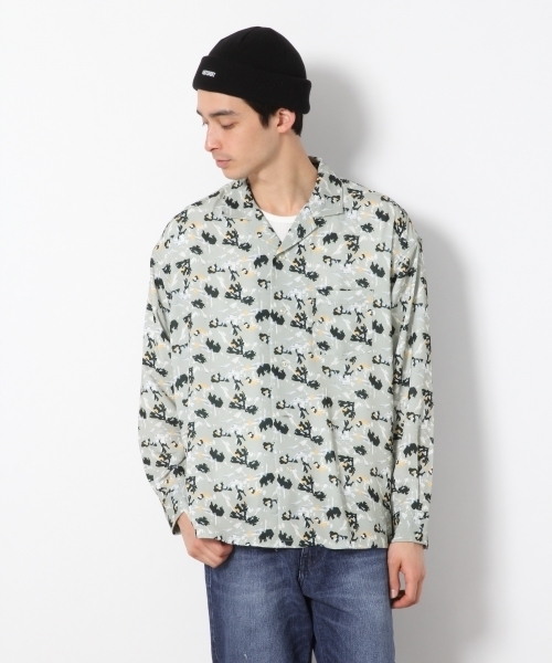 RAGEBLUE（レイジブルー）の「柄オープンカラーシャツ/788574（シャツ/ブラウス・メンズ・ネイビー/ホワイト/ベージュ・LARGE/MEDIUM/SMALL）」の5枚目の写真