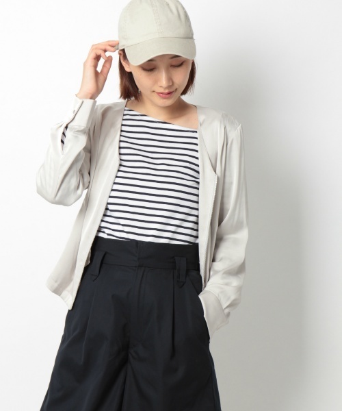 laboratory work（ラボラトリーワーク）の「ノーカラーＺＩＰブルゾン（ブルゾン・レディース・ネイビー/グレー/イエロー・MEDIUM）」の3枚目の写真