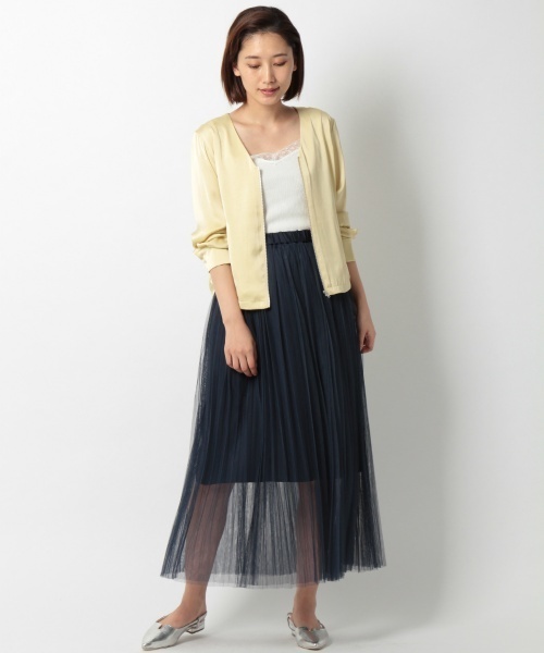 laboratory work（ラボラトリーワーク）の「ノーカラーＺＩＰブルゾン（ブルゾン・レディース・ネイビー/グレー/イエロー・MEDIUM）」の9枚目の写真