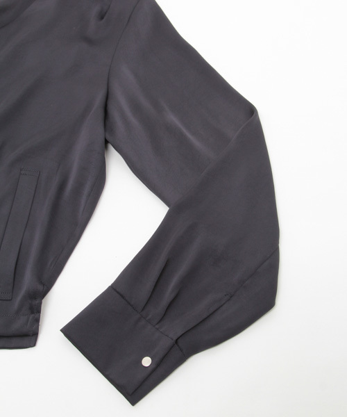 laboratory work（ラボラトリーワーク）の「ノーカラーＺＩＰブルゾン（ブルゾン・レディース・ネイビー/グレー/イエロー・MEDIUM）」の4枚目の写真