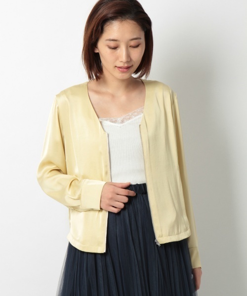 laboratory work（ラボラトリーワーク）の「ノーカラーＺＩＰブルゾン（ブルゾン・レディース・ネイビー/グレー/イエロー・MEDIUM）」の16枚目の写真