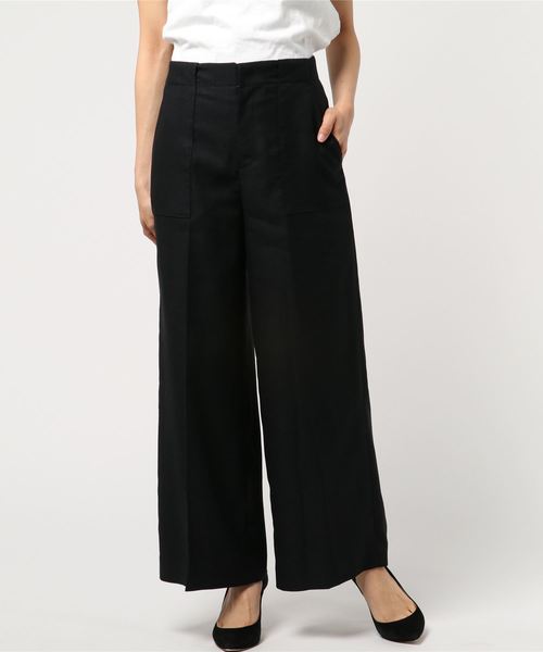 un dix cors（アンディコール）の「リニーワイドパンツ（その他パンツ・レディース・ベージュ/ブラック・36/38）」の2枚目の写真