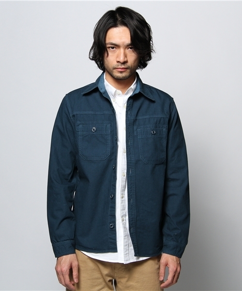JOURNAL STANDARD(ジャーナルスタンダード)の「★ムラトップキャンバスシャツブルゾン(ブルゾン・メンズ・ネイビー/サックスブルー/ブルー・MEDIUM/LARGE)」の4枚目の写真
