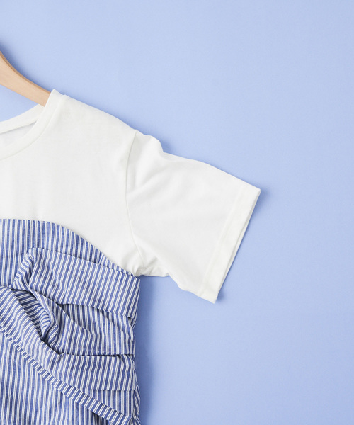 OLIVE des OLIVE（オリーブデオリーブ）の「[ZOZO限定!] ビスチェドッキングTシャツ（Tシャツ/カットソー・レディース・ブラック/ベージュ/ネイビー・FREE）」の4枚目の写真