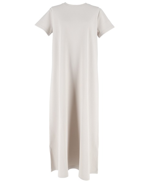 coca（coca）（コカ）の「エンボス加工半袖マキシワンピース（ワンピース・レディース・ブラック/ホワイト/ダークベージュ/ネイビー/ライトグレー/ライトグリーン/ブラウン/グレー/ベージュ・L/M）」の19枚目の写真