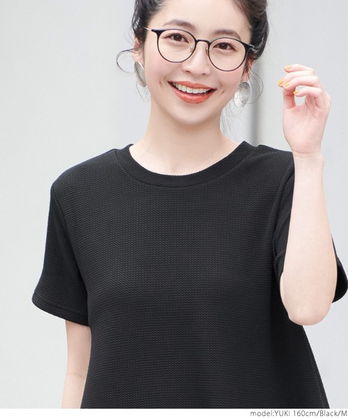 ＼＼新色登場／／エンボス加工半袖マキシワンピース