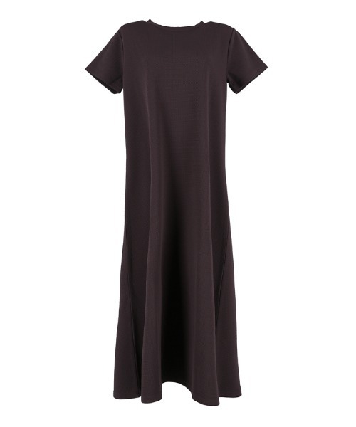 エンボス加工半袖マキシワンピース（ワンピース）｜coca（coca）（コカ