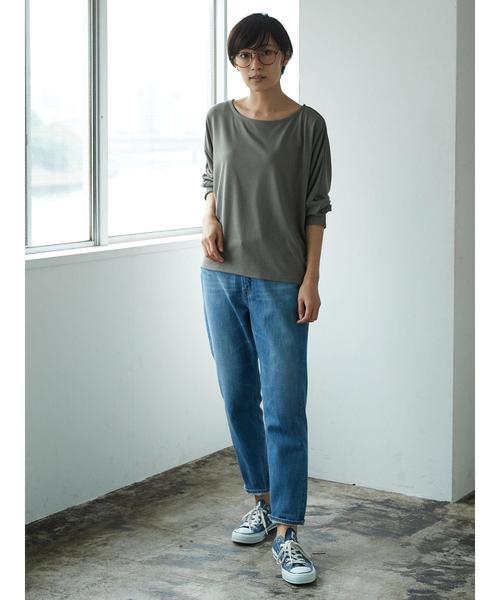 AMERICAN HOLIC（アメリカンホリック）の「・ドルマン脇タックカットプルオーバー（Tシャツ/カットソー・レディース・オフホワイト/カーキ/ブラック/ネイビー・FREE）」の11枚目の写真