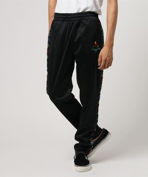 値下げMARCELO BURLON マルセロバーロン スウェットパンツ マルセロバーロン◾️新品 スウェットパンツ ブラック×レッド 黒 S