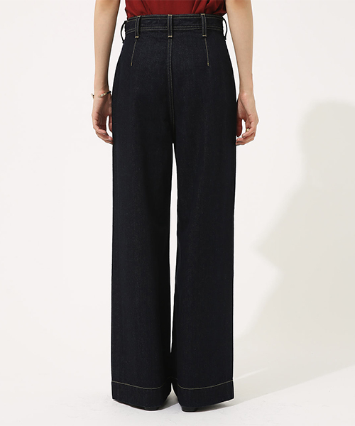 AZUL by moussy（アズールバイマウジー）の「ダーツワイドデニム（デニムパンツ・レディース・ワンウォッシュ/ブルー・MEDIUM/LARGE/X-SMALL/SMALL）」の8枚目の写真