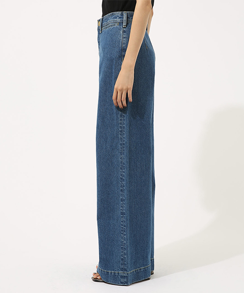 AZUL by moussy（アズールバイマウジー）の「ダーツワイドデニム（デニムパンツ・レディース・ワンウォッシュ/ブルー・MEDIUM/LARGE/X-SMALL/SMALL）」の15枚目の写真
