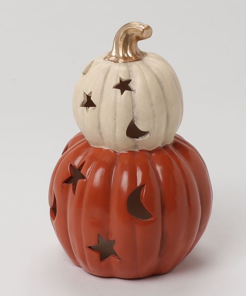 Studio Clip スタディオクリップ の Ledライト付き2段カボチャオブジェ Harvest Halloween インテリア雑貨 Wear