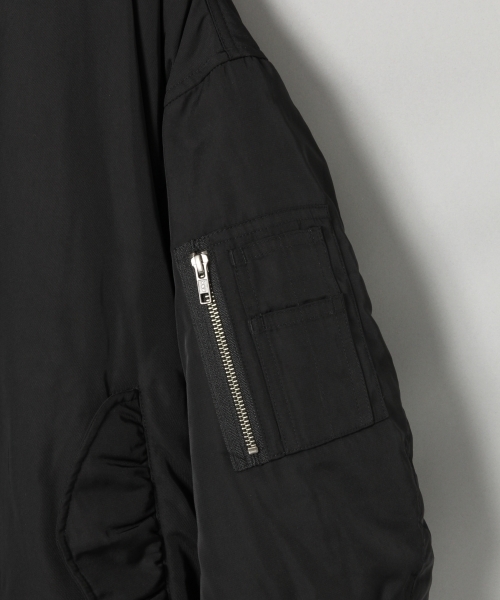 JEANASIS（ジーナシス）の「リバーシブルロングボアMA-1/811920（ブルゾン・レディース・ブラック/カーキ・FREE）」の10枚目の写真