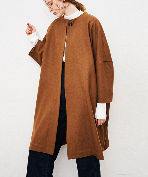 CLANE オレンジ ノーカラージャケット CLANE オレンジ ノーカラージャケット