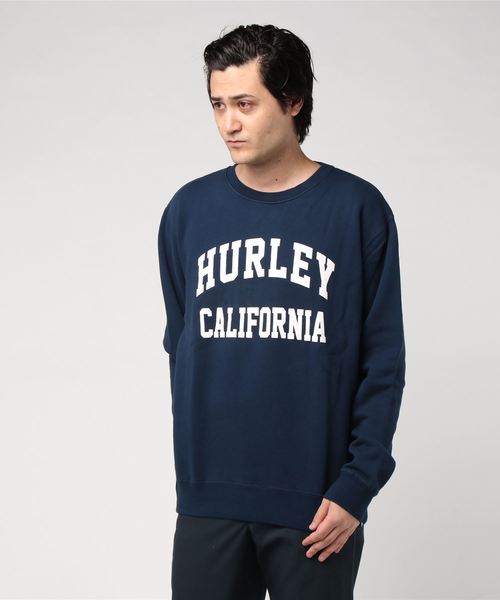 Hurley （ハーレー）の「CALIFORNIA CREW NECK FLEECE/ハーレー 長袖 スウェット トレーナー（スウェット・メンズ・グレー/ネイビー/レッド・SMALL/MEDIUM/LARGE/X-LARGE）」の3枚目の写真