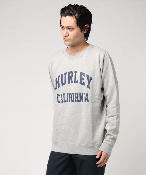 Hurley （ハーレー）の「CALIFORNIA CREW NECK FLEECE/ハーレー 長袖 スウェット トレーナー（スウェット・メンズ・グレー/ネイビー/レッド・SMALL/MEDIUM/LARGE/X-LARGE）」の2枚目の写真