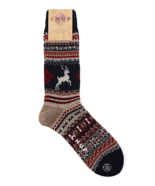 CHUP（チュプ）の「CHUP: 【CHRISTMAS】ソックス（ソックス/靴下・メンズ・ネイビー/レッド・ONE SIZE）」の2枚目の写真