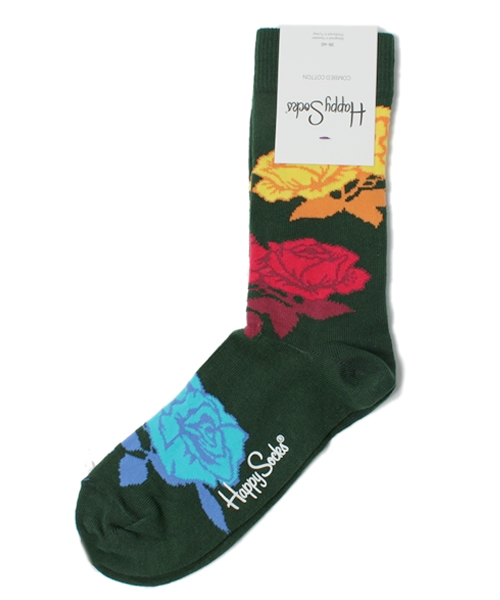 And A（アンドエー）の「Rose/Lady's (HappySocks)（ソックス/靴下・レディース・グレー/ダークグリーン・FREE）」の2枚目の写真